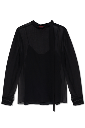 Black Silk top Saint Laurent - Vitkac Canada